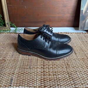 Johnston & Murphy Boys’ Conard Leather Cap Toe Dress Shoes Black Size 12M
